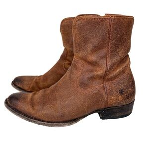 Frye Austin Western Boot Mens Sz 8 D Leather Brown Cowboy